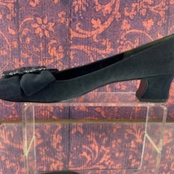 Vintage Jewelled Black Silk Shoes 'French Room Shoes and Sabrina Shoes' - Picture 8 of 16